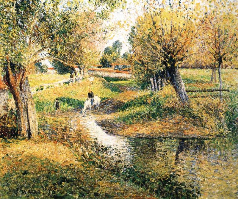 Camille Pissarro Creek France oil painting art